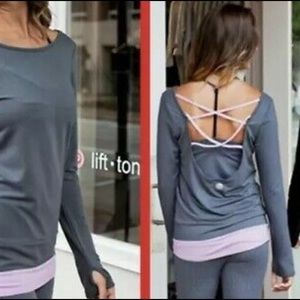Pure Barre Lime Green Strappy Back Pullover Top